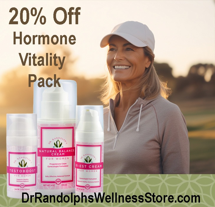 smiling woman in a golf hat at sunset featuring products of hormone balance